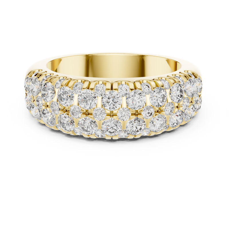 Classic U-Cut Pavé Diamond Band Ring