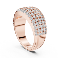 Full Pavé U-Cut Diamond Band Ring