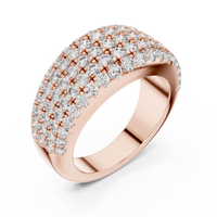 Full Pavé U-Cut Diamond Band Ring