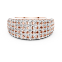 Full Pavé U-Cut Diamond Band Ring