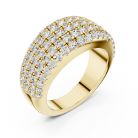 Full Pavé U-Cut Diamond Band Ring