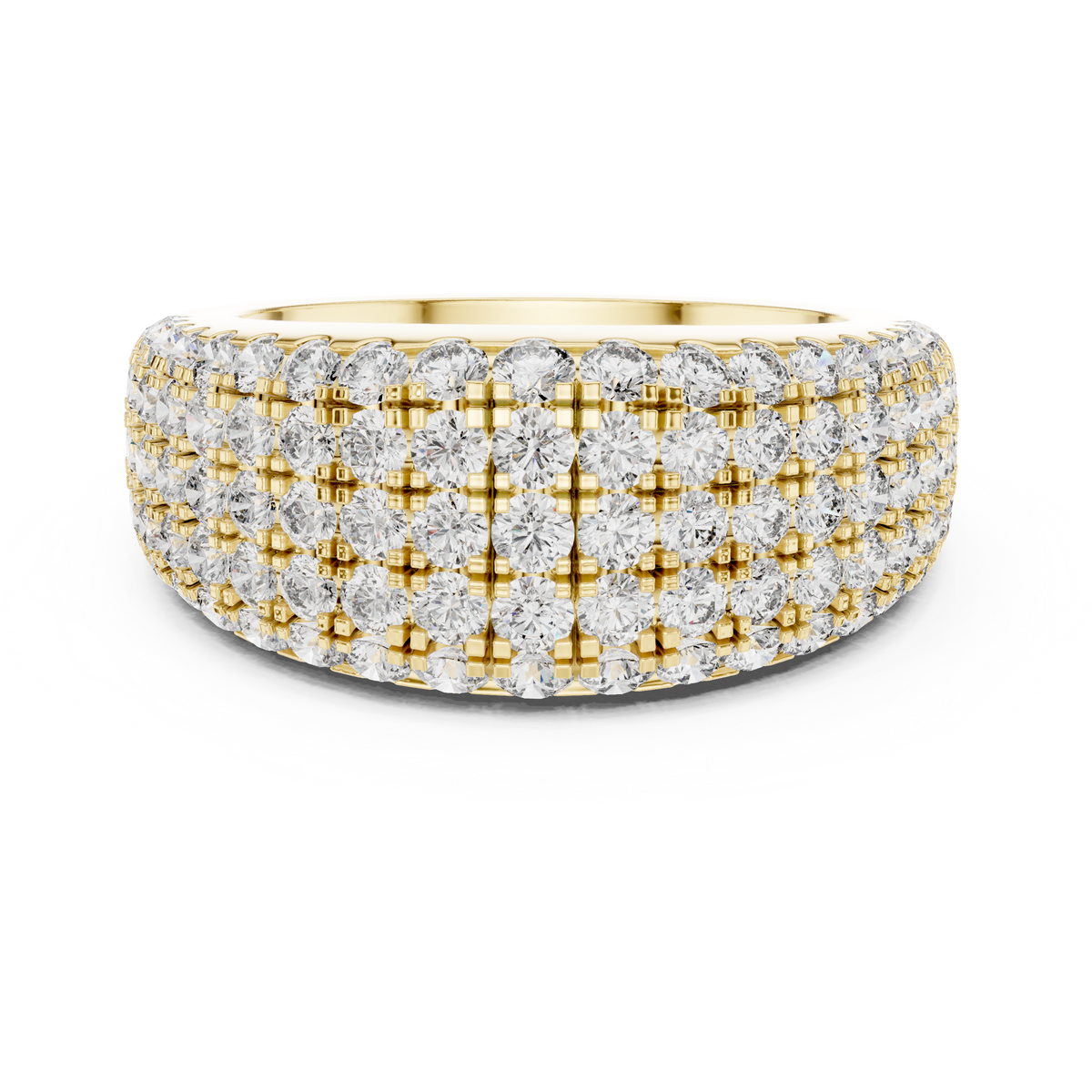 Full Pavé U-Cut Diamond Band Ring