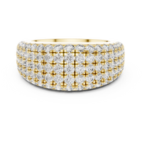 Full Pavé U-Cut Diamond Band Ring