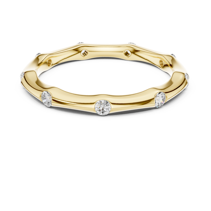 Round Elegant Bezel-Set Round Diamond Eternity Band