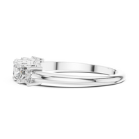 Classic Elegant Five-Stone Princess Cut Diamond Ring