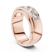 Bold Five-Stone Round Diamond Channel Set Ring