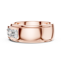 Bold Five-Stone Round Diamond Channel Set Ring