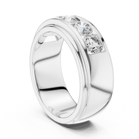 Bold Five-Stone Round Diamond Channel Set Ring