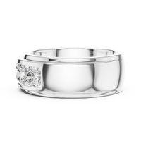 Bold Five-Stone Round Diamond Channel Set Ring