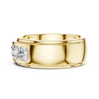 Bold Five-Stone Round Diamond Channel Set Ring