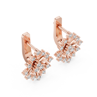 Elara Radiant Bloom Diamond Cluster Earrings