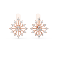 Elara Radiant Bloom Diamond Cluster Earrings
