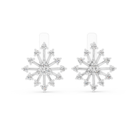 Elara Radiant Bloom Diamond Cluster Earrings
