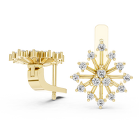 Elara Radiant Bloom Diamond Cluster Earrings