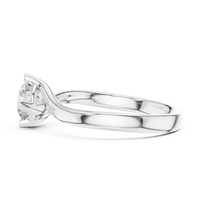 Classic Round Solitaire Diamond Ring with Elegant Collet