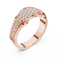 Celestia Pavé Wave Diamond Band – Contemporary Diamond Ring