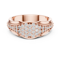 Celestia Pavé Wave Diamond Band – Contemporary Diamond Ring