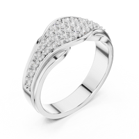 Celestia Pavé Wave Diamond Band – Contemporary Diamond Ring