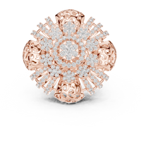 Celestia Grand Floral Diamond Cluster Ring – Intricate Statement Ring