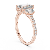 Regal Emerald Duo Emerald-Cut Diamond Ring