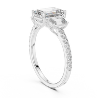Regal Emerald Duo Emerald-Cut Diamond Ring
