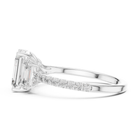 Regal Emerald Duo Emerald-Cut Diamond Ring