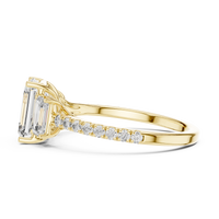 Regal Emerald Duo Emerald-Cut Diamond Ring