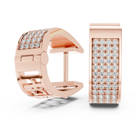 Seraphine Luxe  Diamond Pavé Hoop Earrings