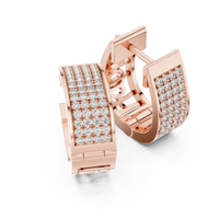 Seraphine Luxe  Diamond Pavé Hoop Earrings