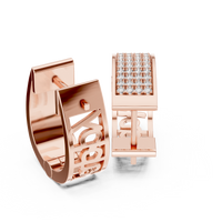 Seraphine Luxe  Diamond Pavé Hoop Earrings