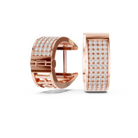 Seraphine Luxe  Diamond Pavé Hoop Earrings
