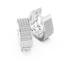 Seraphine Luxe  Diamond Pavé Hoop Earrings