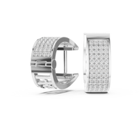 Seraphine Luxe  Diamond Pavé Hoop Earrings