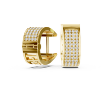 Seraphine Luxe  Diamond Pavé Hoop Earrings
