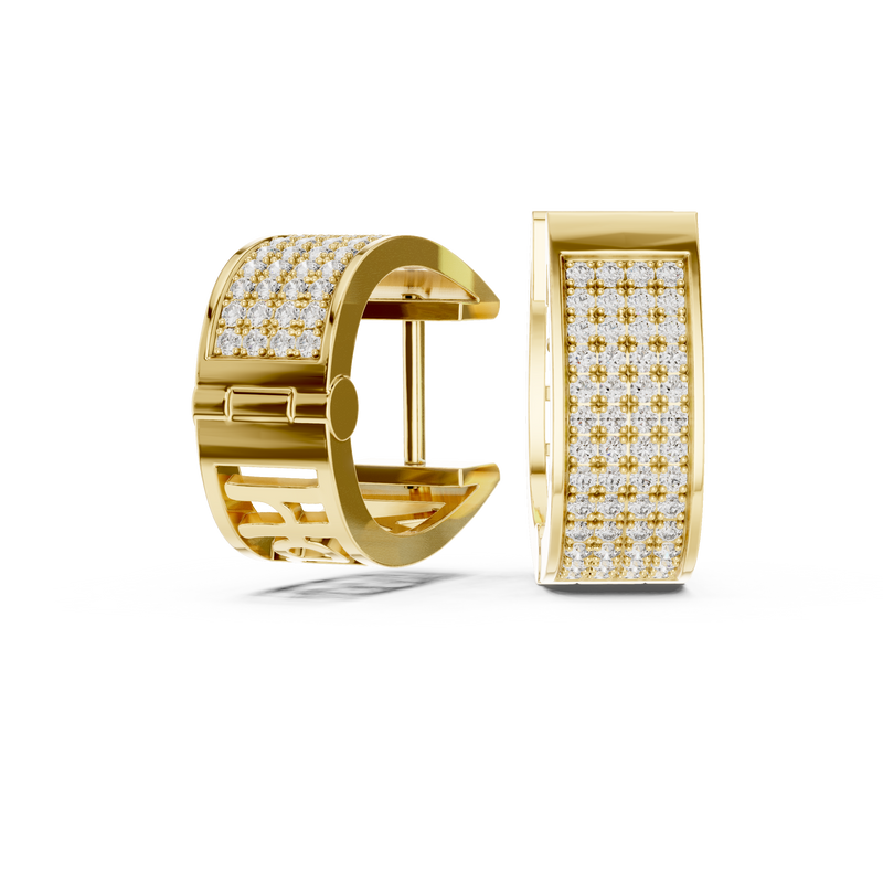 Seraphine Luxe  Diamond Pavé Hoop Earrings