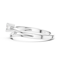 Seraphina Round Solitaire Diamond Ring with Open U-Cut Band