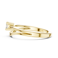 Seraphina Round Solitaire Diamond Ring with Open U-Cut Band