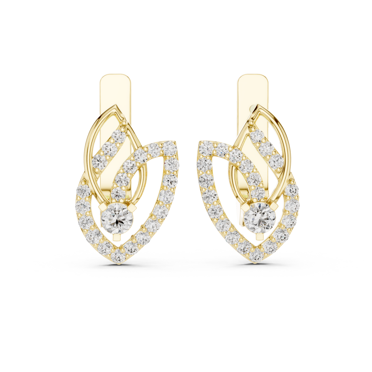 Elara Celestial Teardrop Diamond Earrings