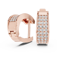 Celestia Luxe Pavé Cuff Hoop Earrings