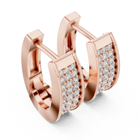 Celestia Luxe Pavé Cuff Hoop Earrings