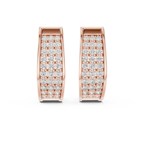 Celestia Luxe Pavé Cuff Hoop Earrings