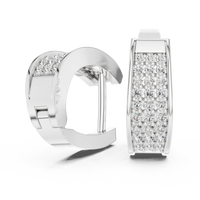 Celestia Luxe Pavé Cuff Hoop Earrings