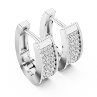 Celestia Luxe Pavé Cuff Hoop Earrings