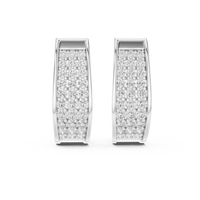 Celestia Luxe Pavé Cuff Hoop Earrings