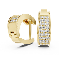 Celestia Luxe Pavé Cuff Hoop Earrings