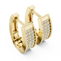 Celestia Luxe Pavé Cuff Hoop Earrings