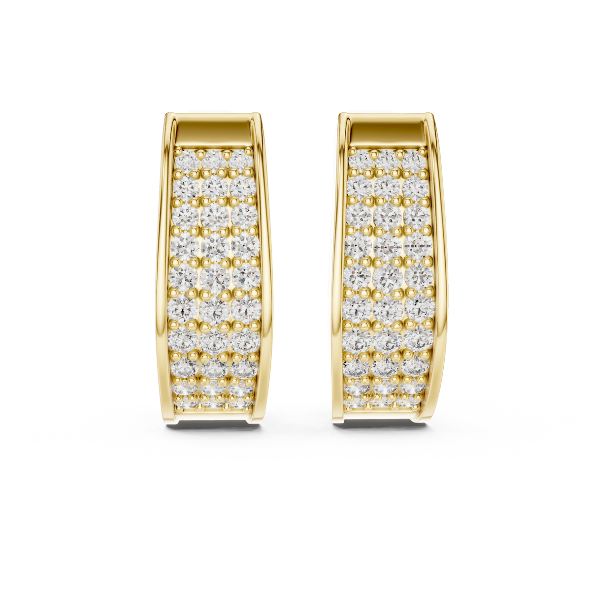 Celestia Luxe Pavé Cuff Hoop Earrings
