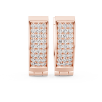 Celeste Pavé Diamond Curved Hoop Earrings