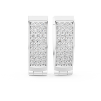 Celeste Pavé Diamond Curved Hoop Earrings