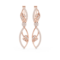 Elara Marquise-Inspired Diamond Double Drop Earrings